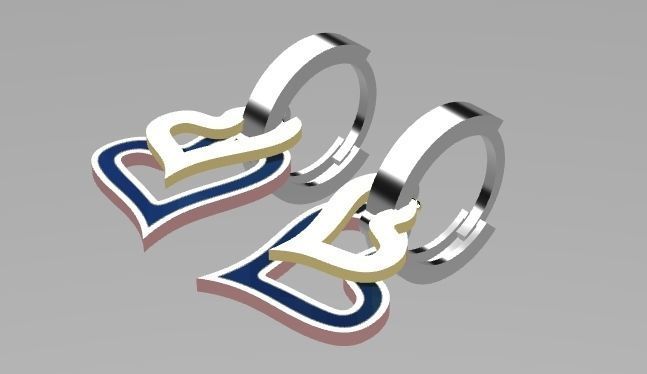 earings   simple   enamel e00022 3D print model_1