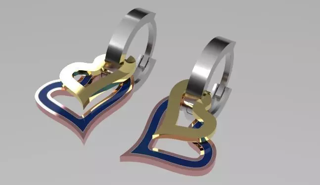 earings   simple   enamel e00022 3D print model_0