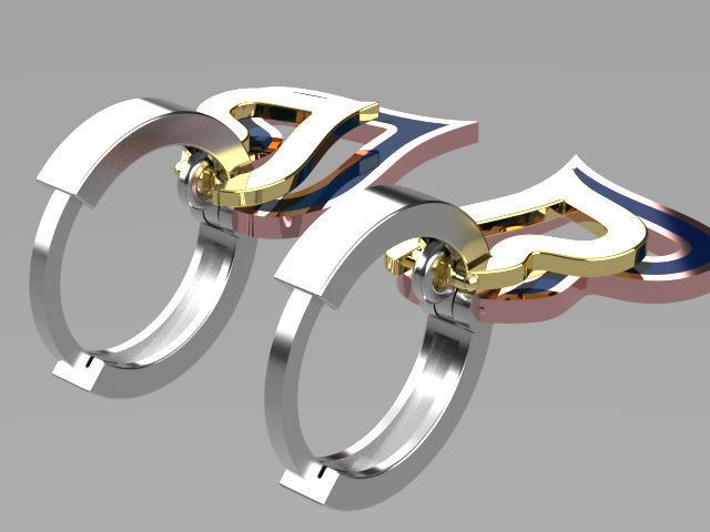 earings   simple   enamel e00022 3D print model_3