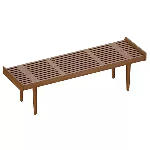 Tate Walnut Slatted Bench Crate and Barrel