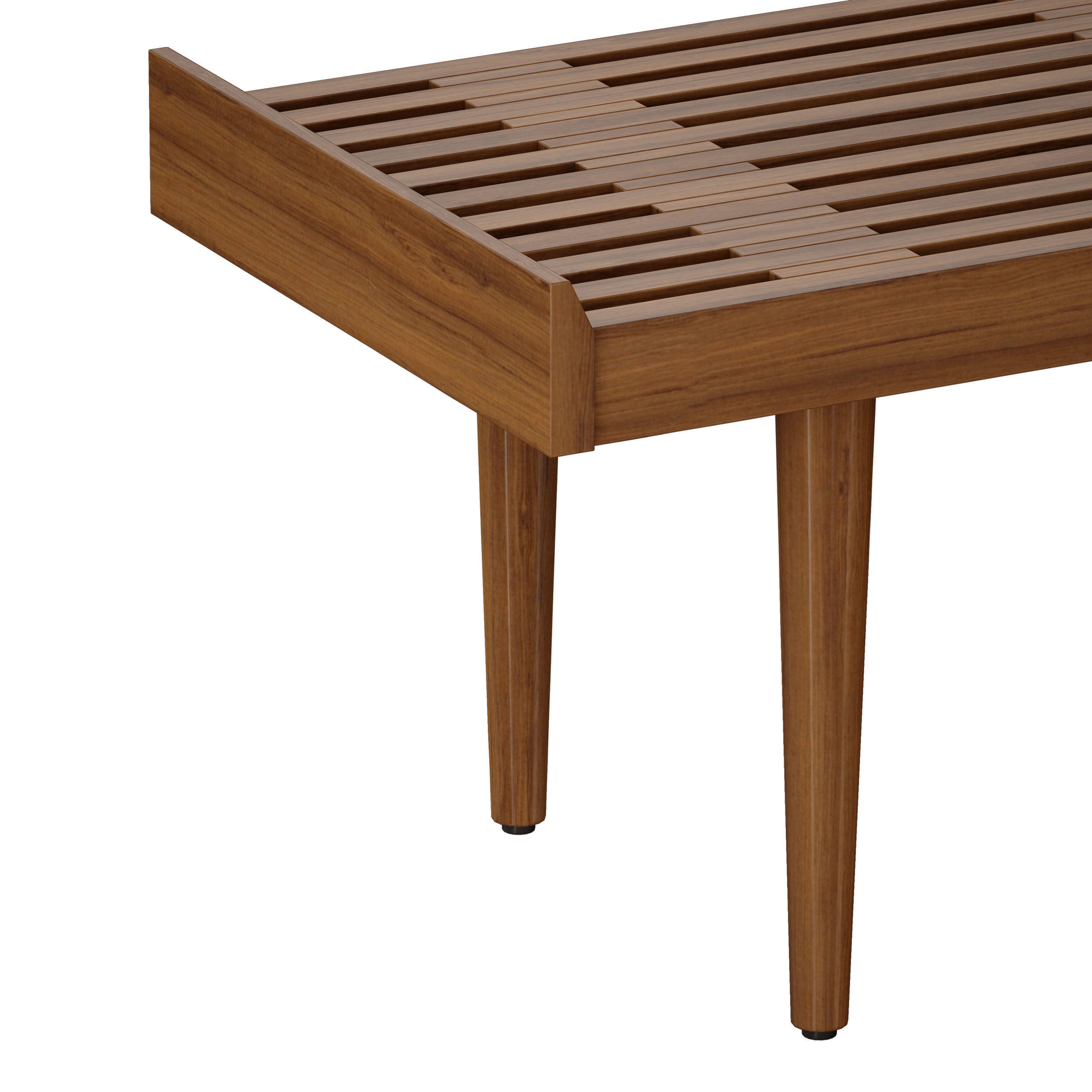 Tate Walnut Slatted Bench Crate and Barrel 3D model_8