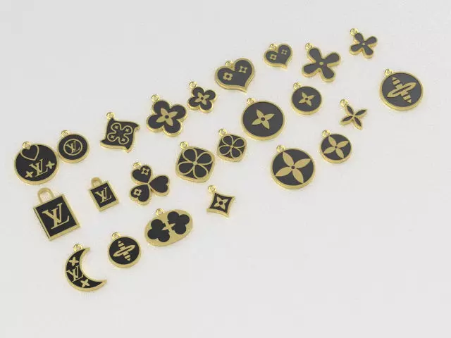 collection symbol 25 part big and small 3D print model