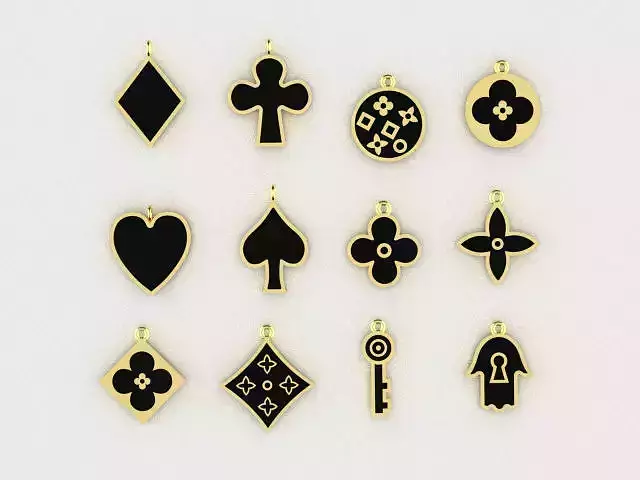 collection symbol 12 part big and small enamel en