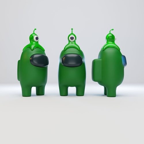 Among Us Brain Slug Character  3D model