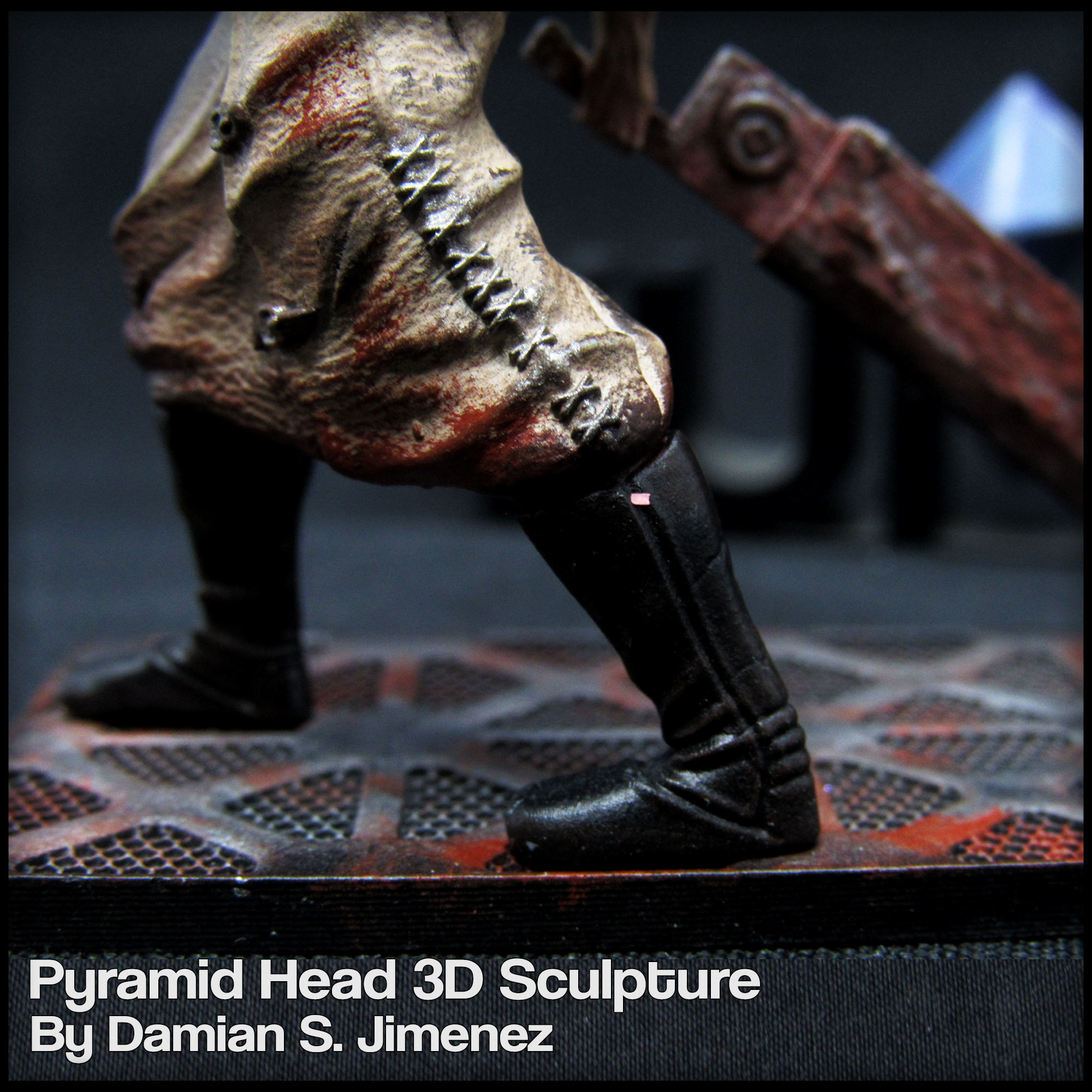 Pyramid Head Silent Hill Character Sculpture 3D print model_16