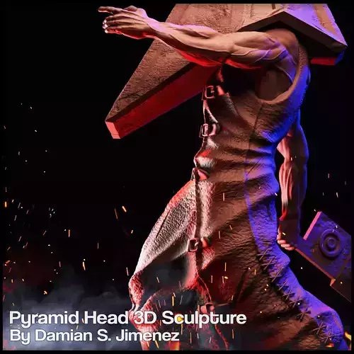 Pyramid Head Silent Hill Character Sculpture 3D print model