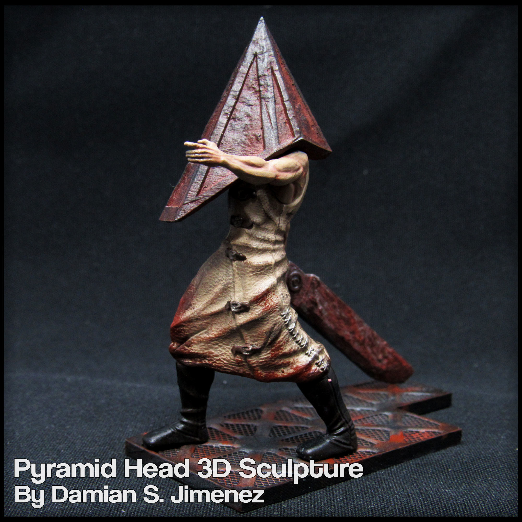 Pyramid Head Silent Hill Character Sculpture 3D print model_1