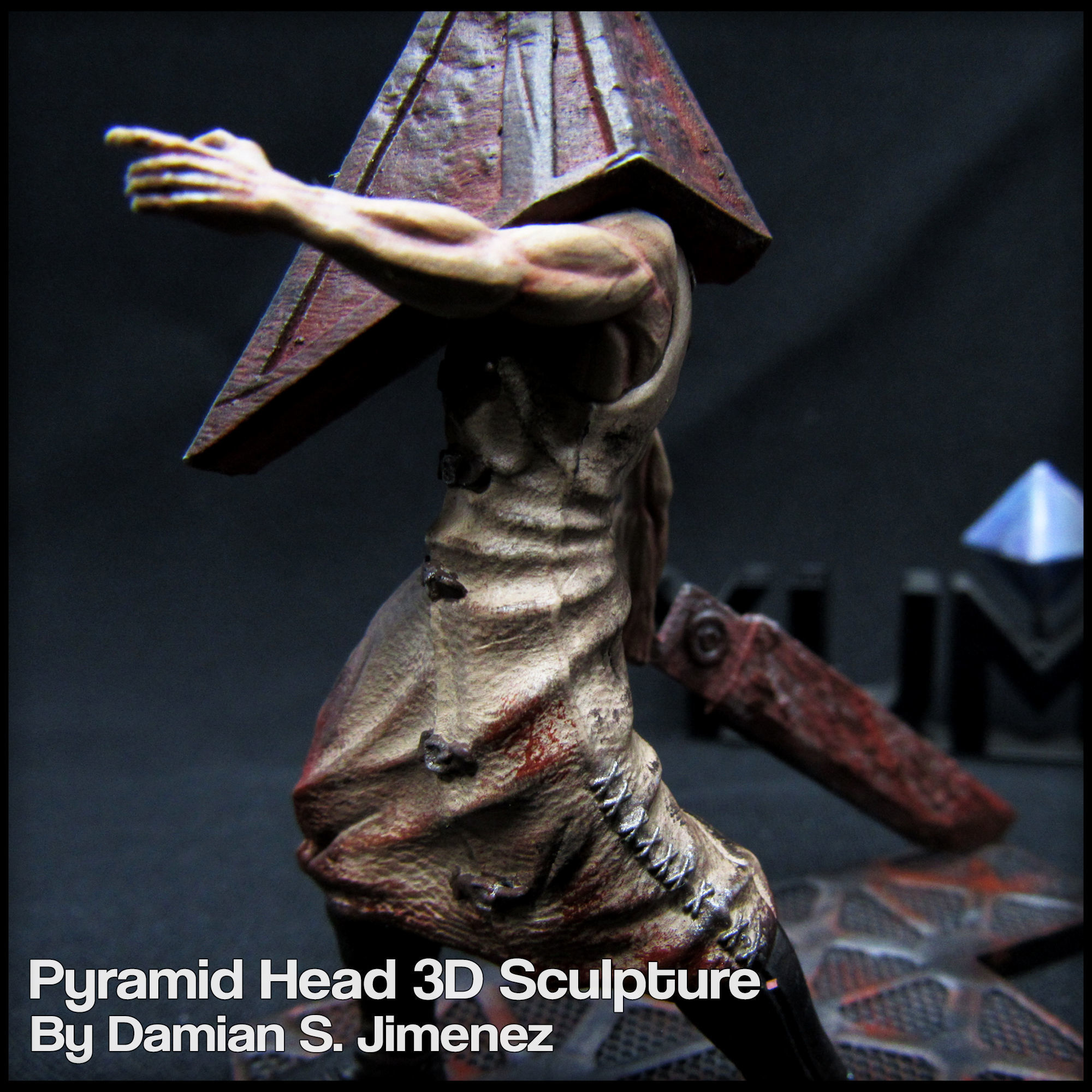 Pyramid Head Silent Hill Character Sculpture 3D print model_8