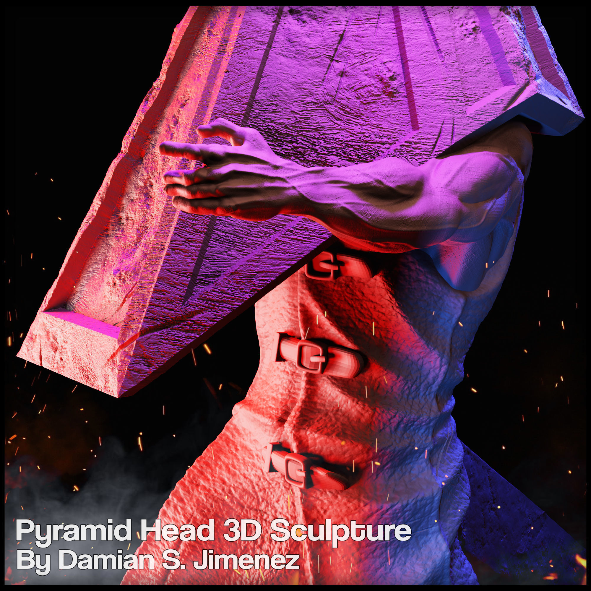 Pyramid Head Silent Hill Character Sculpture 3D print model_24