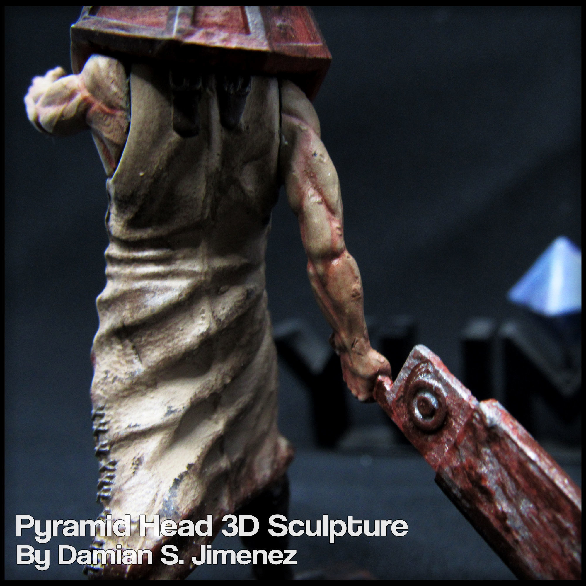 Pyramid Head Silent Hill Character Sculpture 3D print model_9