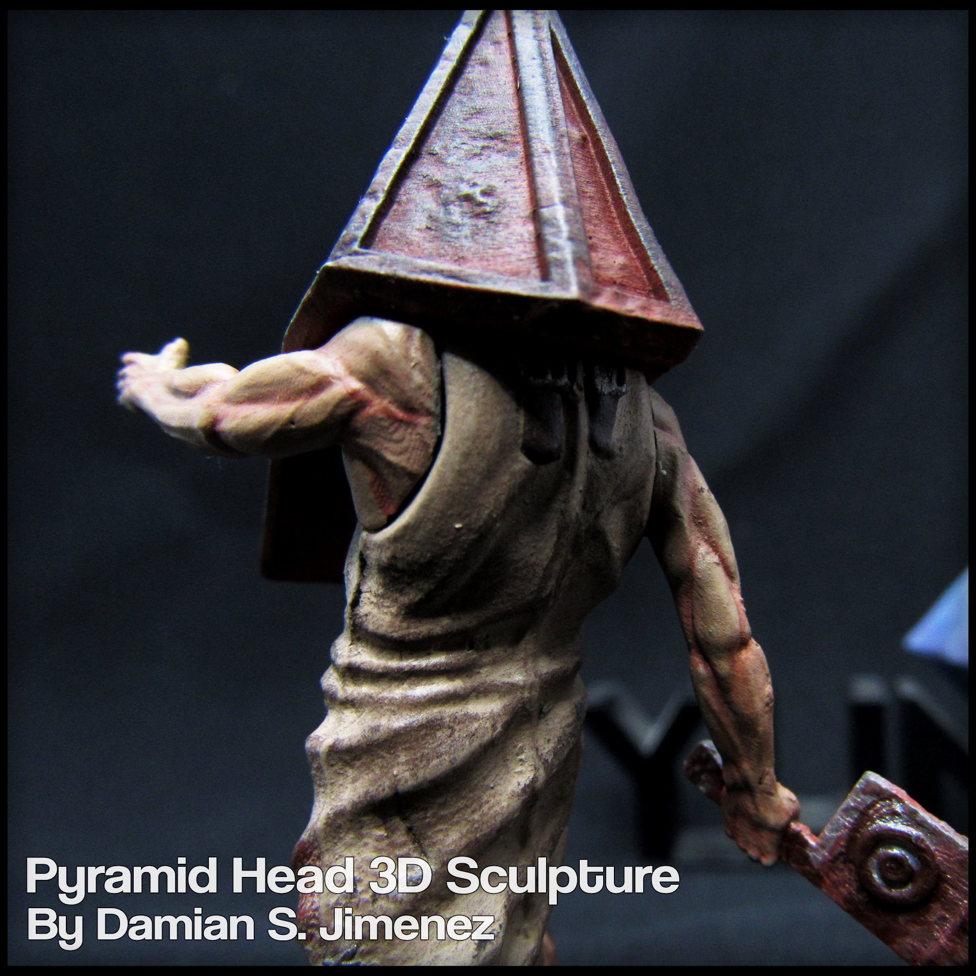 Pyramid Head Silent Hill Character Sculpture 3D print model_11