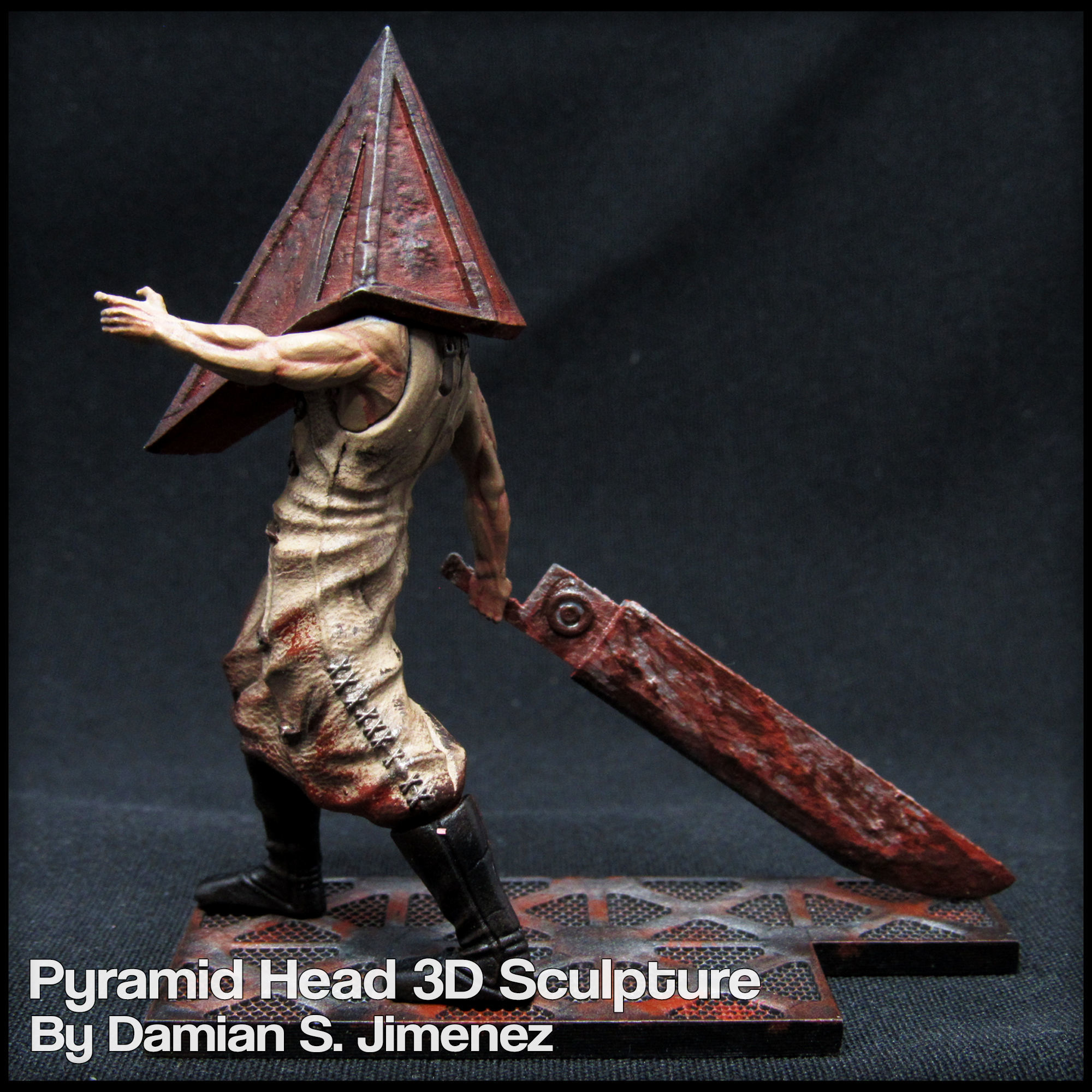 Pyramid Head Silent Hill Character Sculpture 3D print model_2