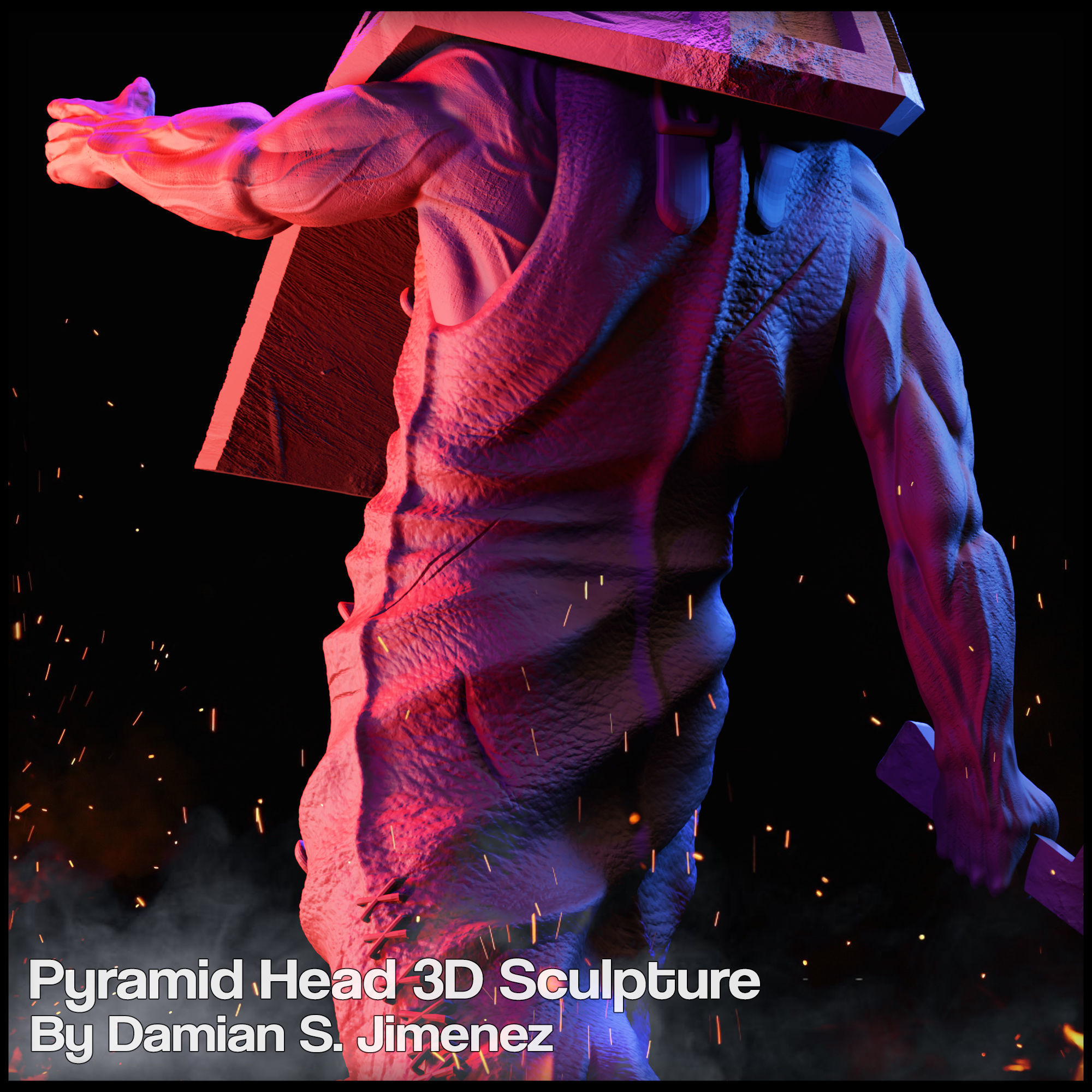 Pyramid Head Silent Hill Character Sculpture 3D print model_26
