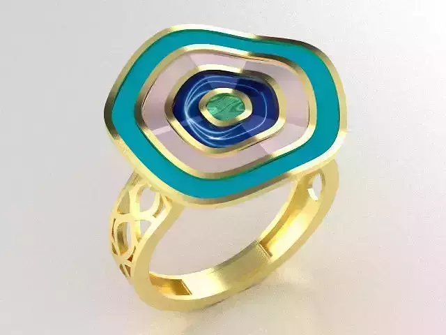 woman enamel ring r00091