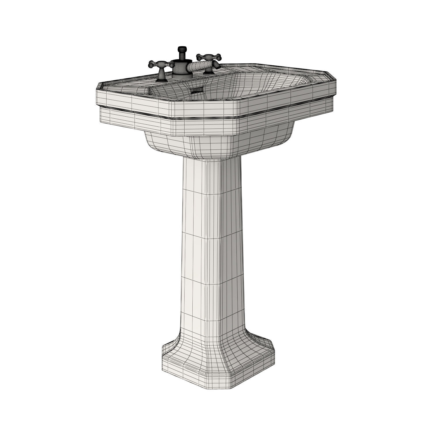 Duravit 1930 Series Sink 3D model_2
