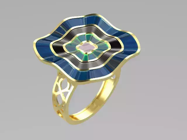woman enamel ring r00092