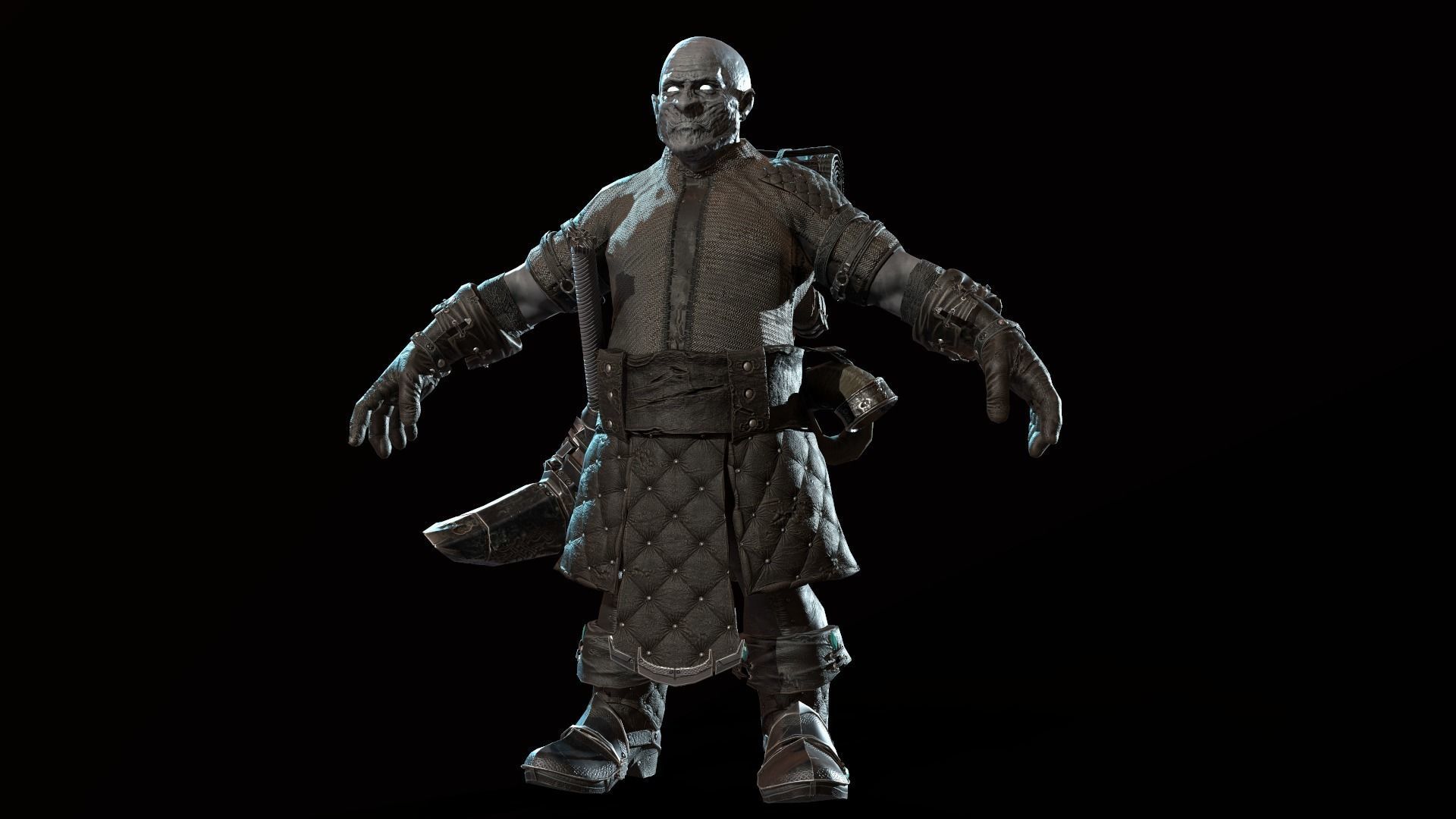 Dwarf Low Poly world of warcraft character Low-poly 3D model_45