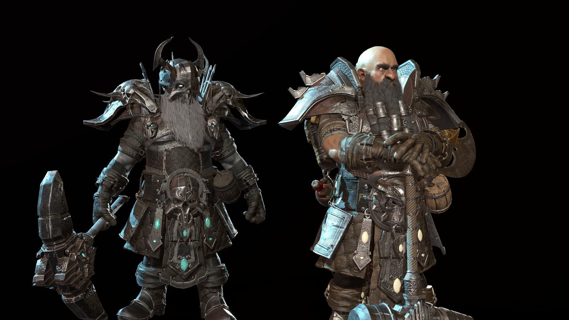 Dwarf Low Poly world of warcraft character Low-poly 3D model_58