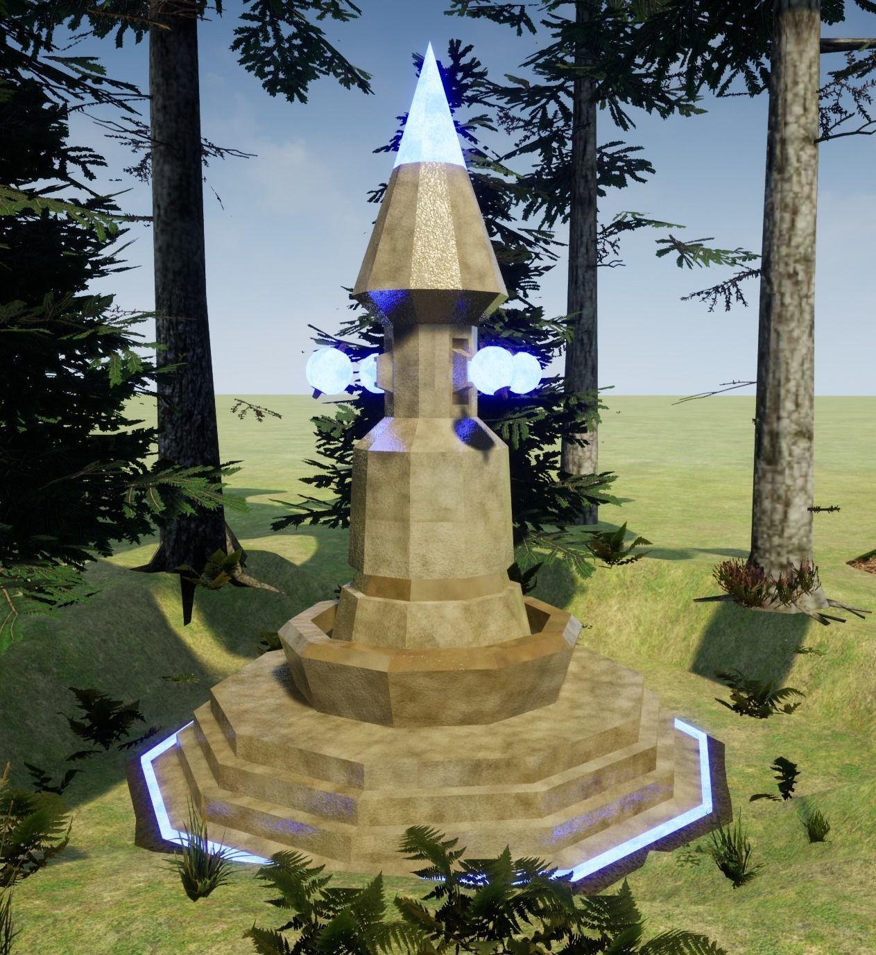 Statue 01 Free low-poly 3D model_1