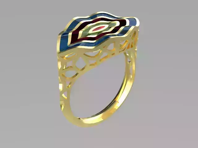 woman enamel ring r00093