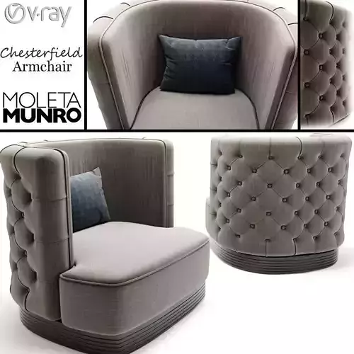 Moleta Munro Chesterfield Armchair 