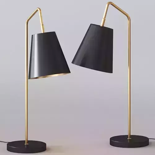 Modern Black and Brass Table Lamp