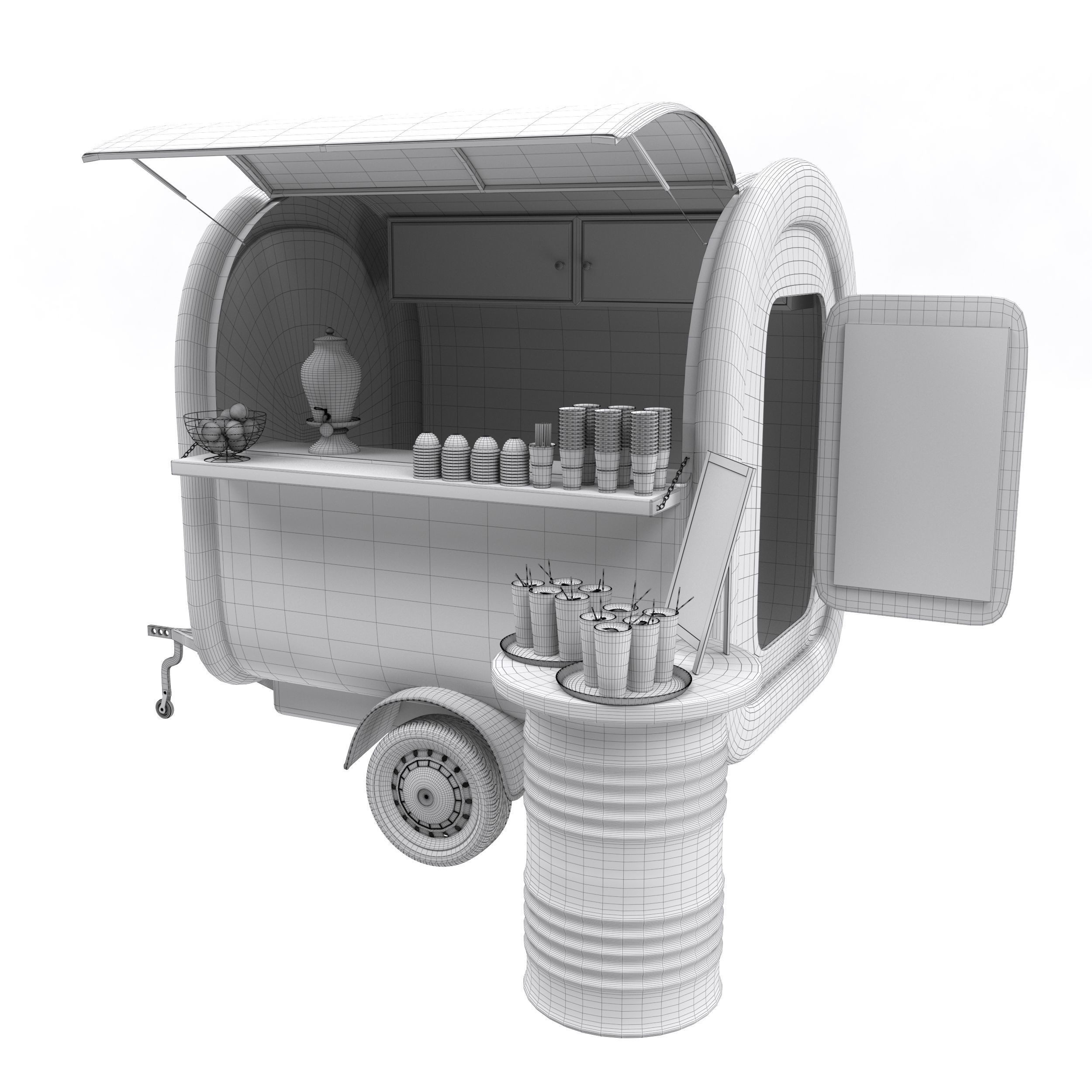Lemonade truck 3D model_14