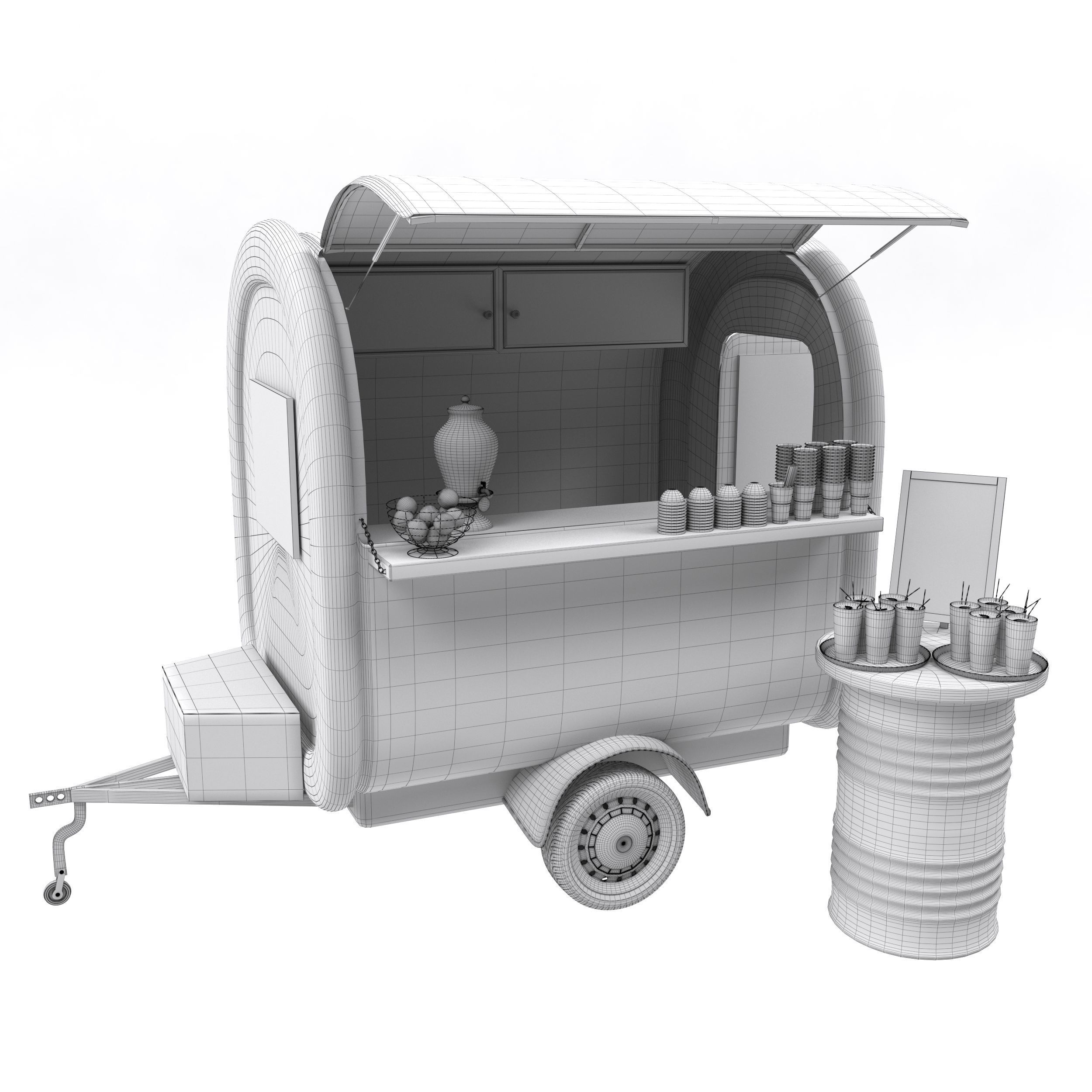 Lemonade truck 3D model_12