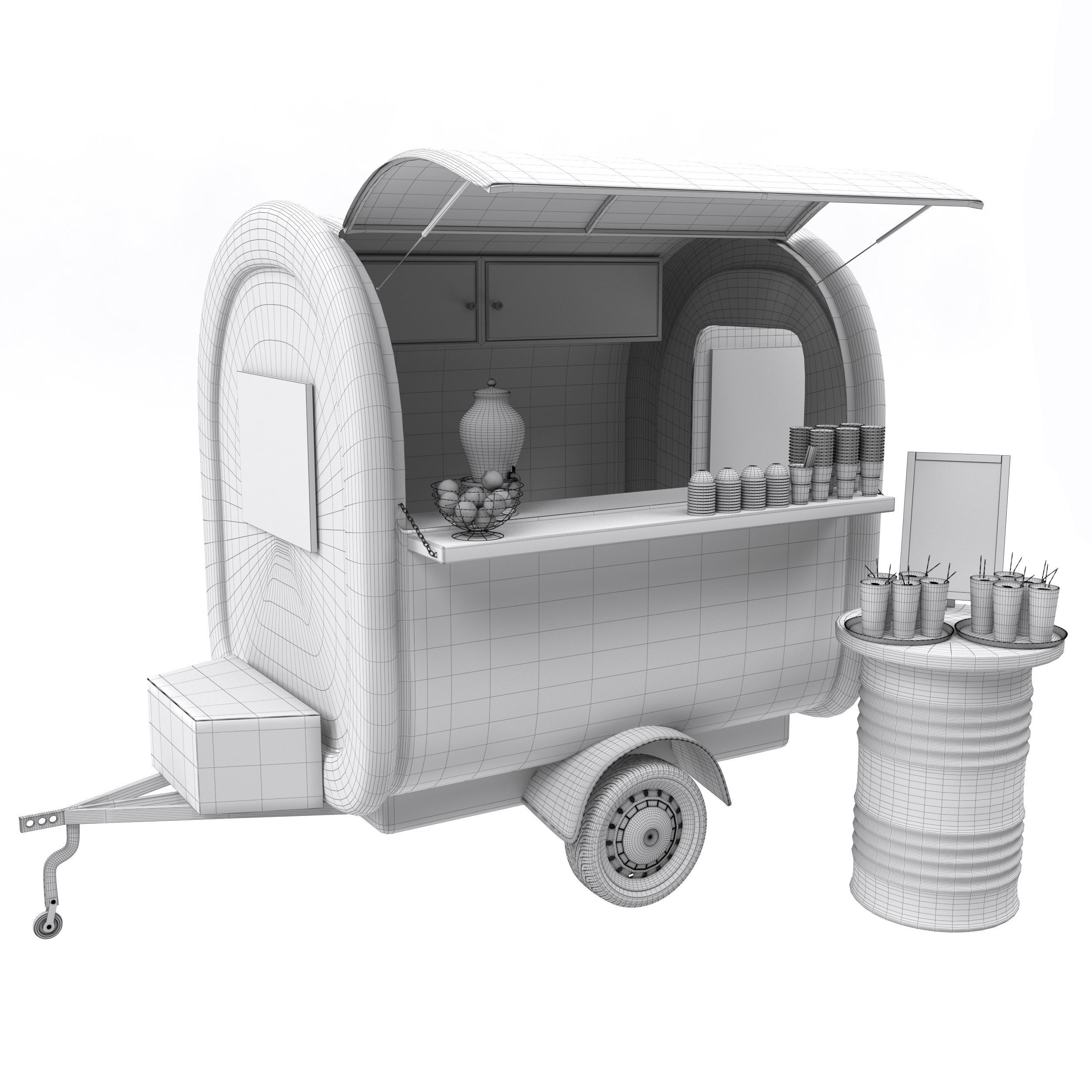 Lemonade truck 3D model_13