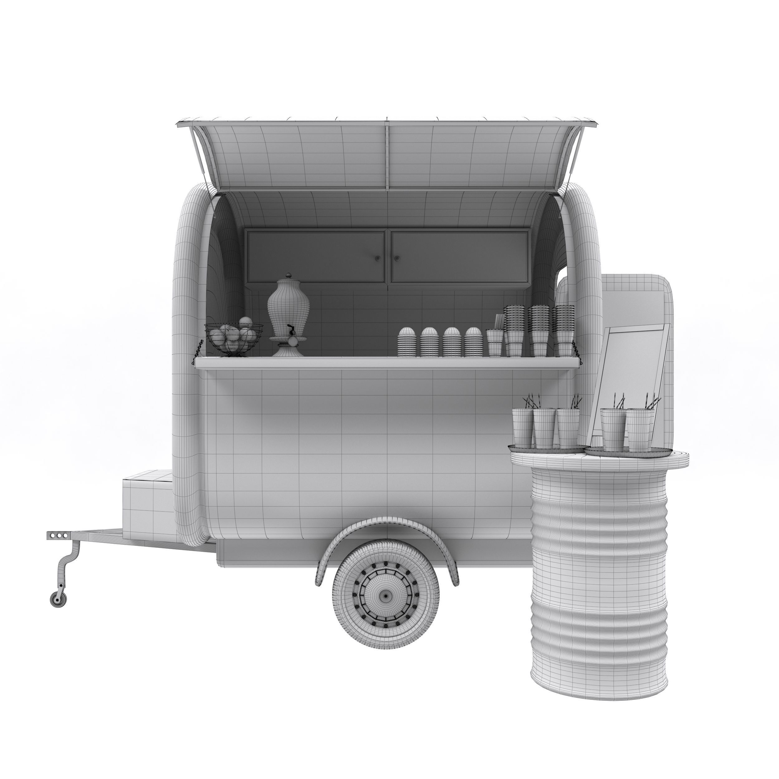 Lemonade truck 3D model_10