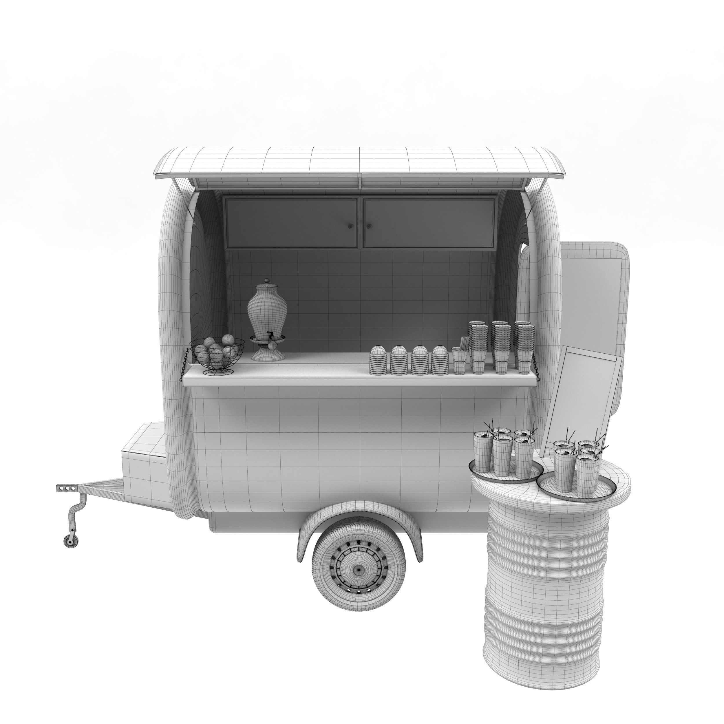 Lemonade truck 3D model_11