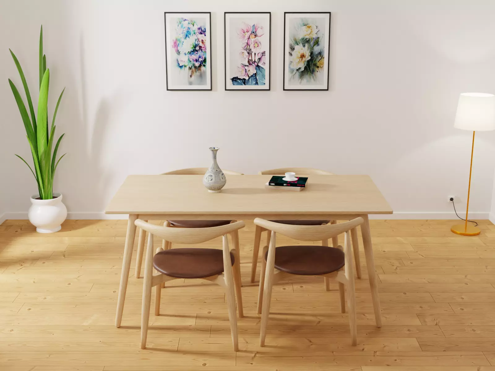 Dining hall interior 3D model