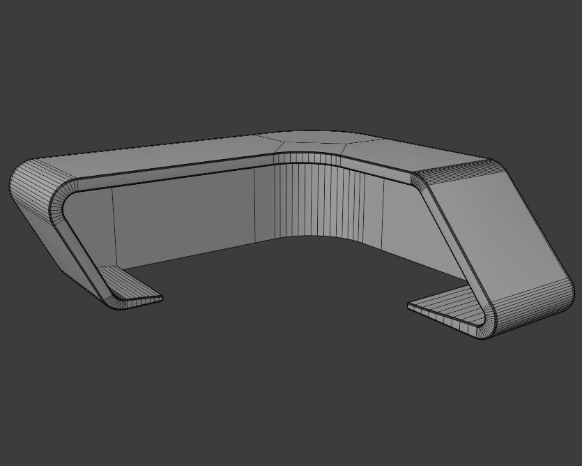 Modern desktop 3D model_3