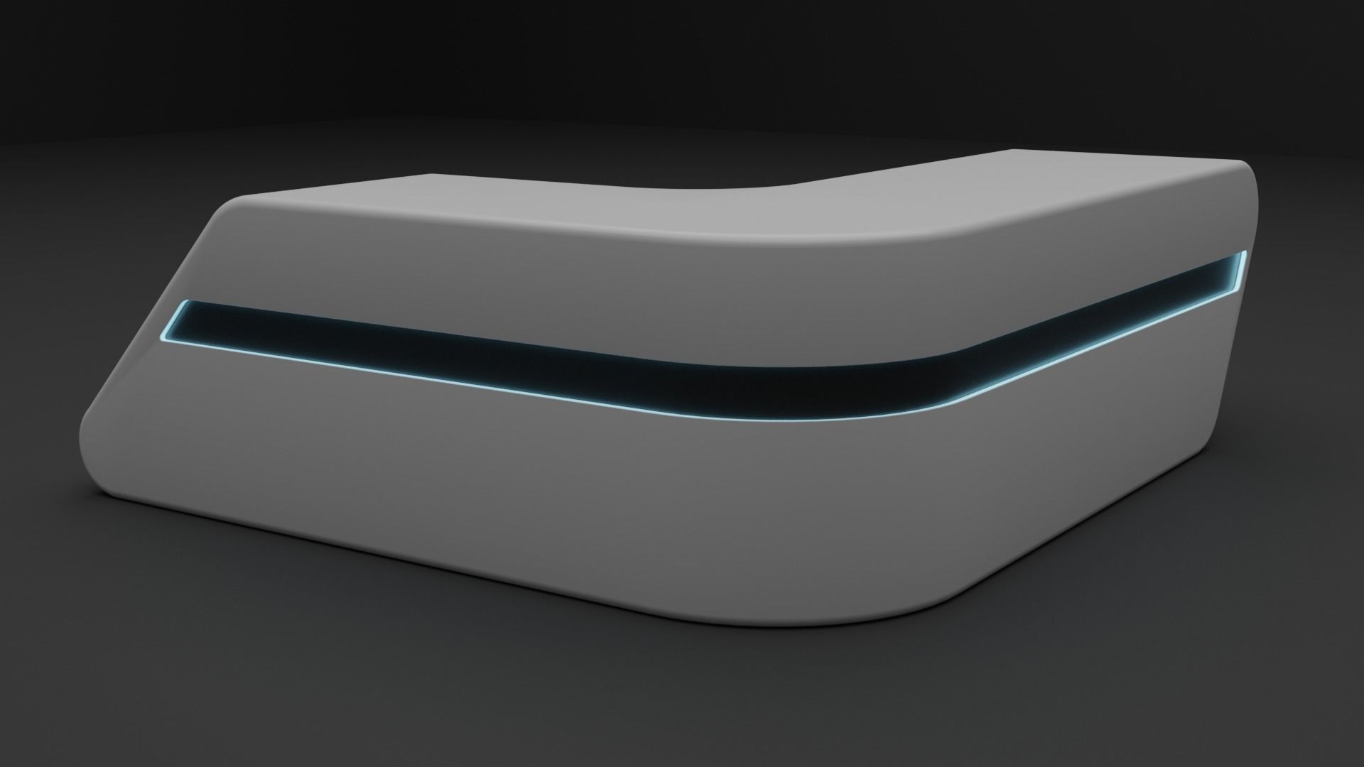 Modern desktop 3D model_1