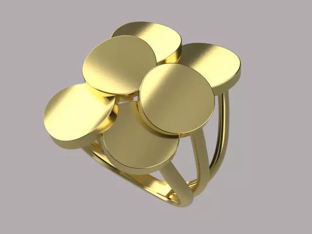 woman simple ring R00095 3D print model