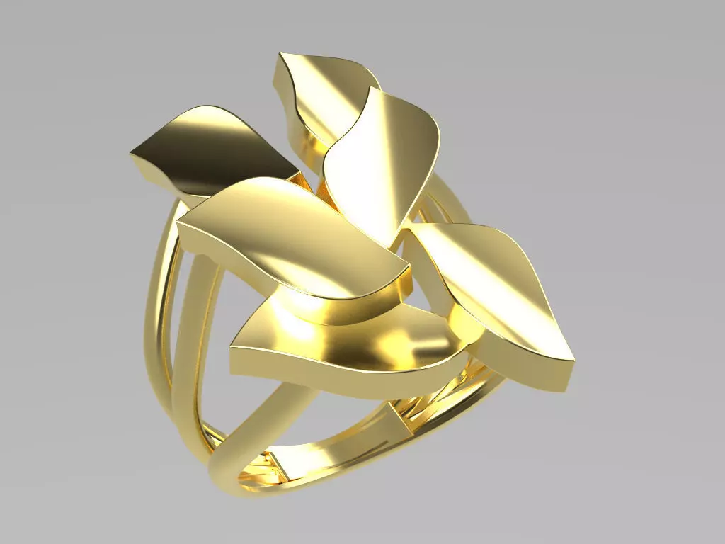 woman simple ring R00096 3D print model