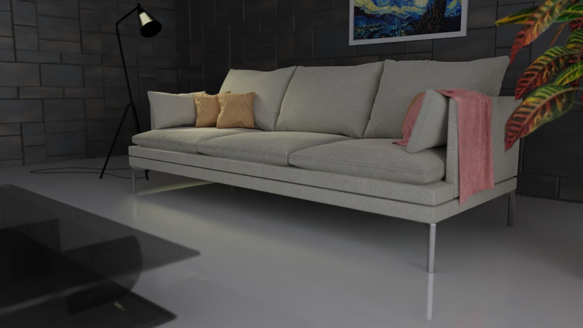 Sofa 3 lugares Free 3D model_11
