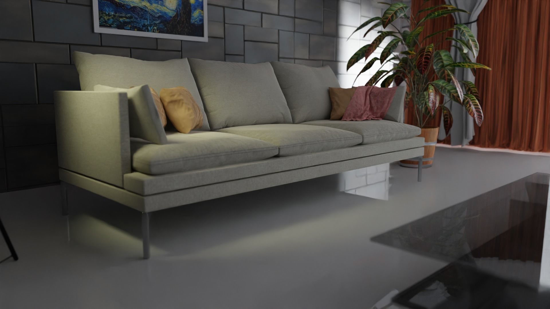 Sofa 3 lugares Free 3D model_10