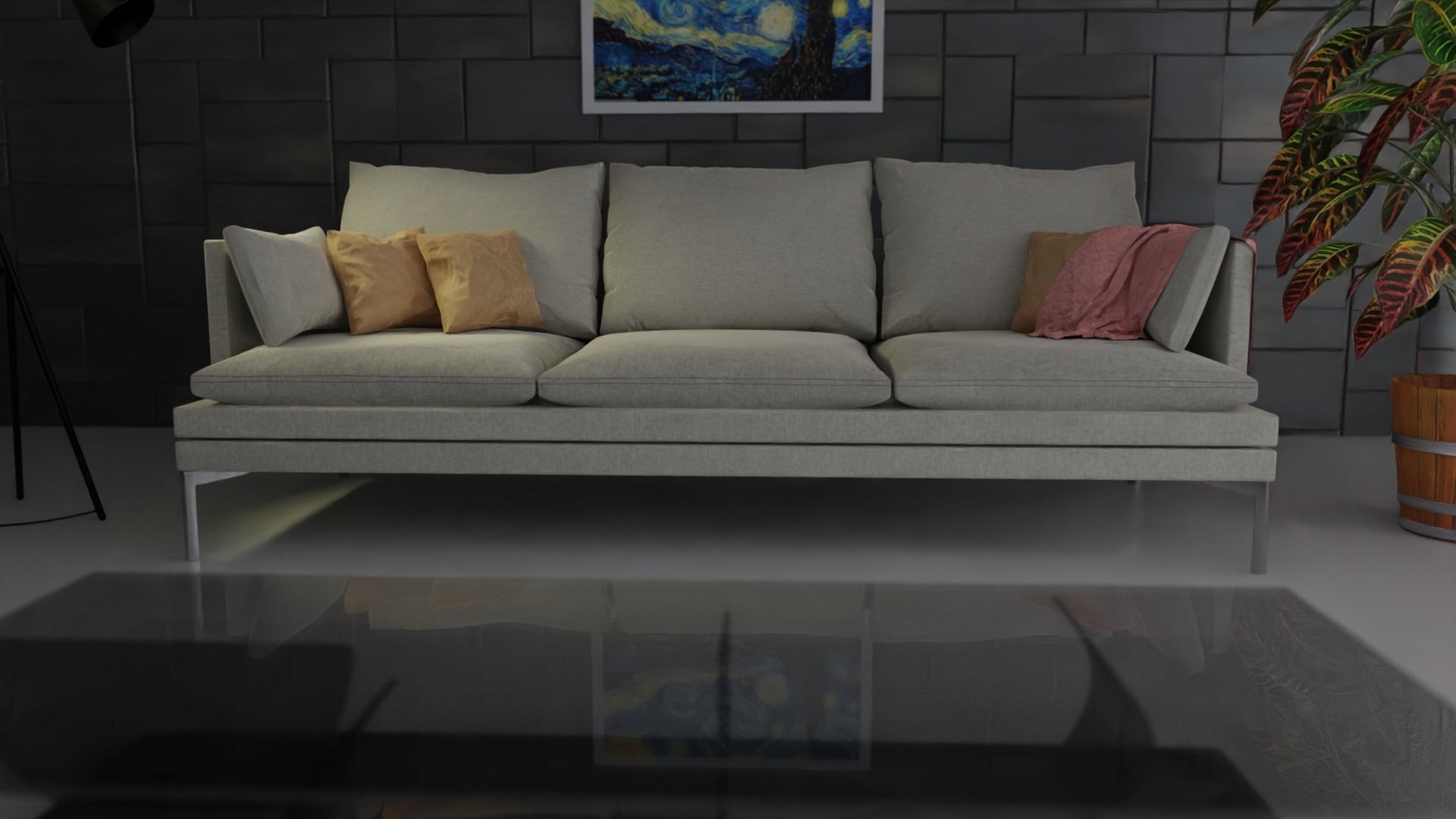 Sofa 3 lugares Free 3D model_9