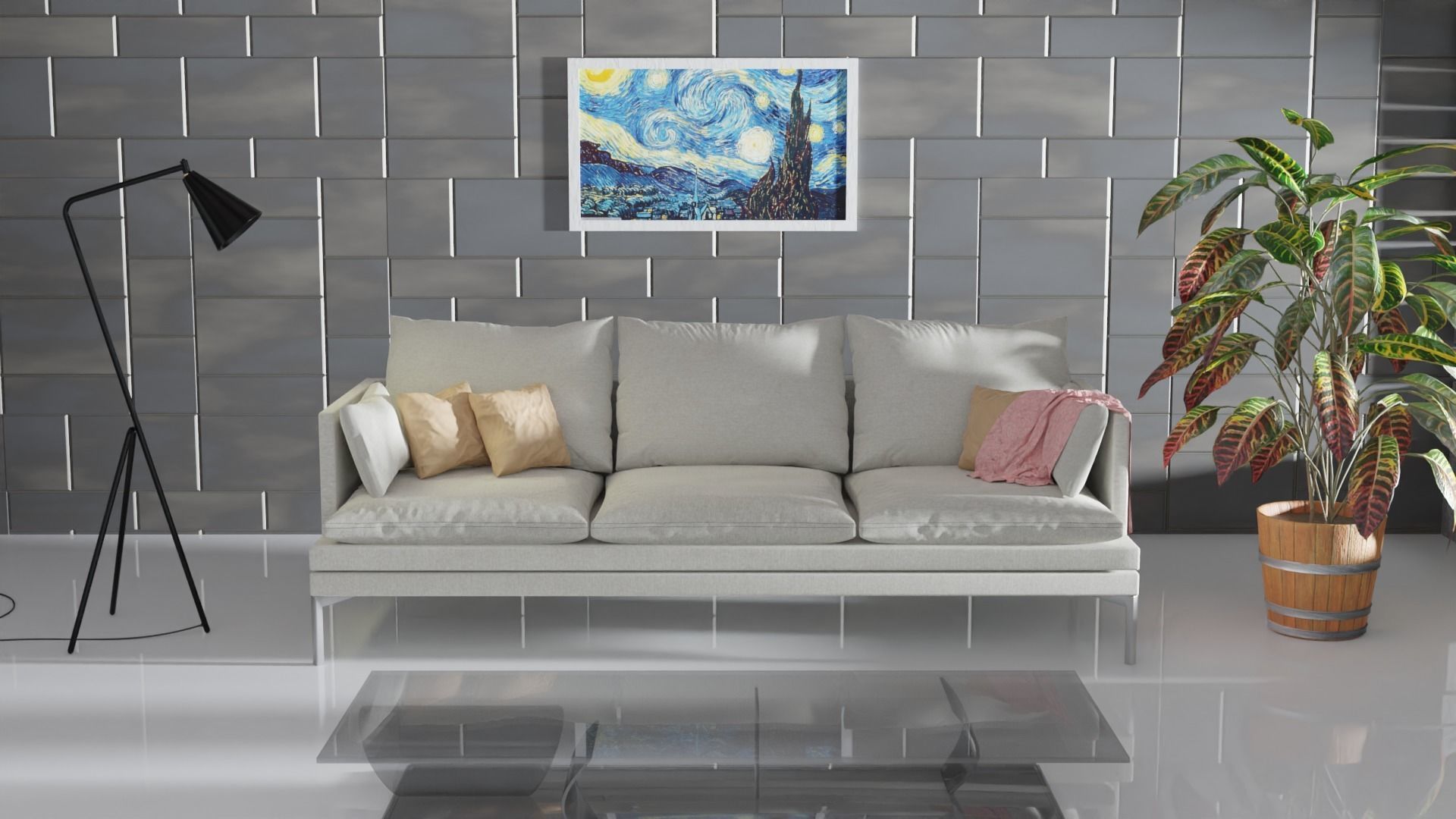 Sofa 3 lugares Free 3D model_6