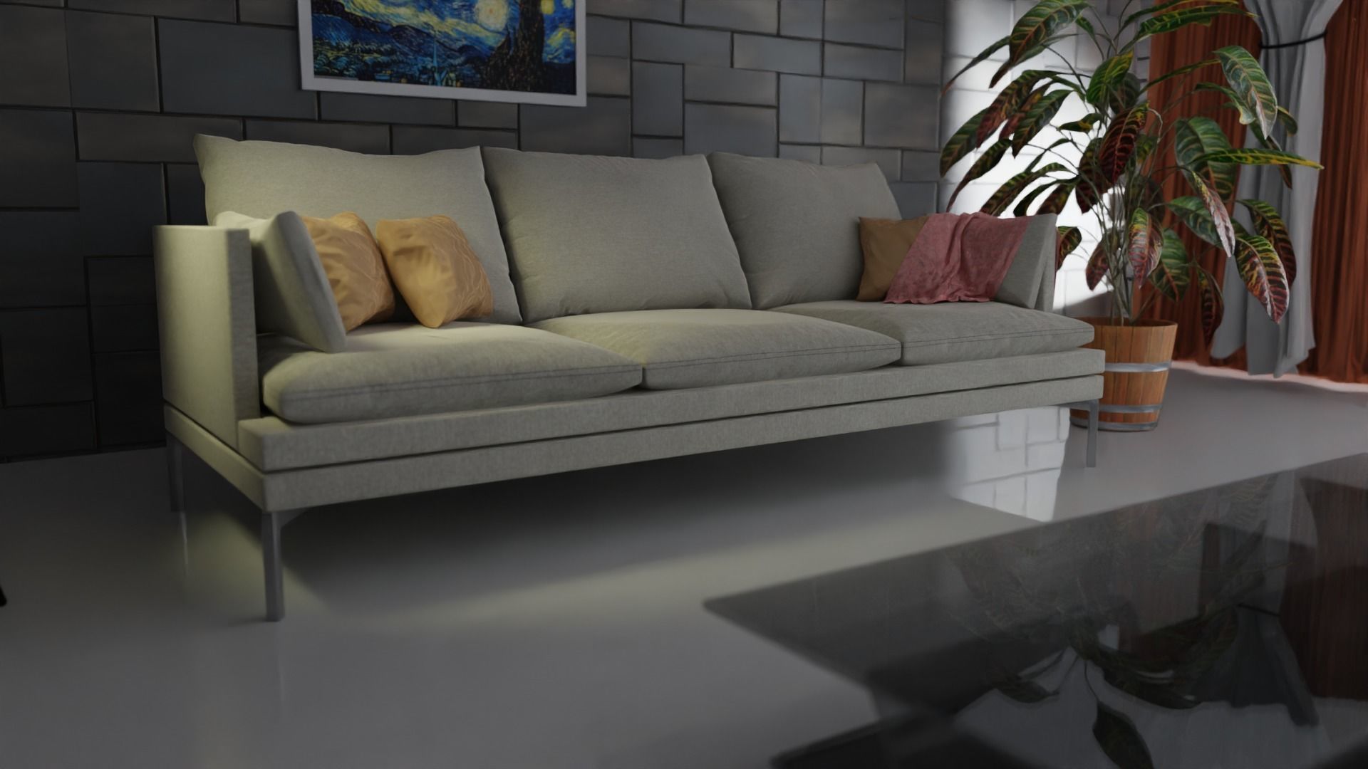 Sofa 3 lugares Free 3D model_12