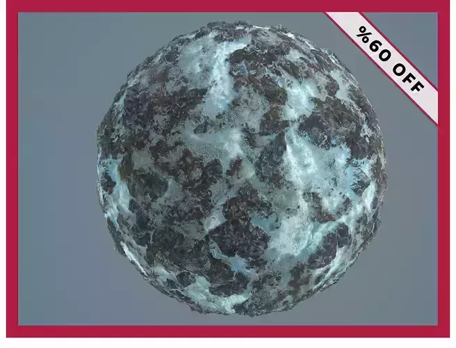 Stylized Snow Ice Seamless PBR Texture Pack Texture 