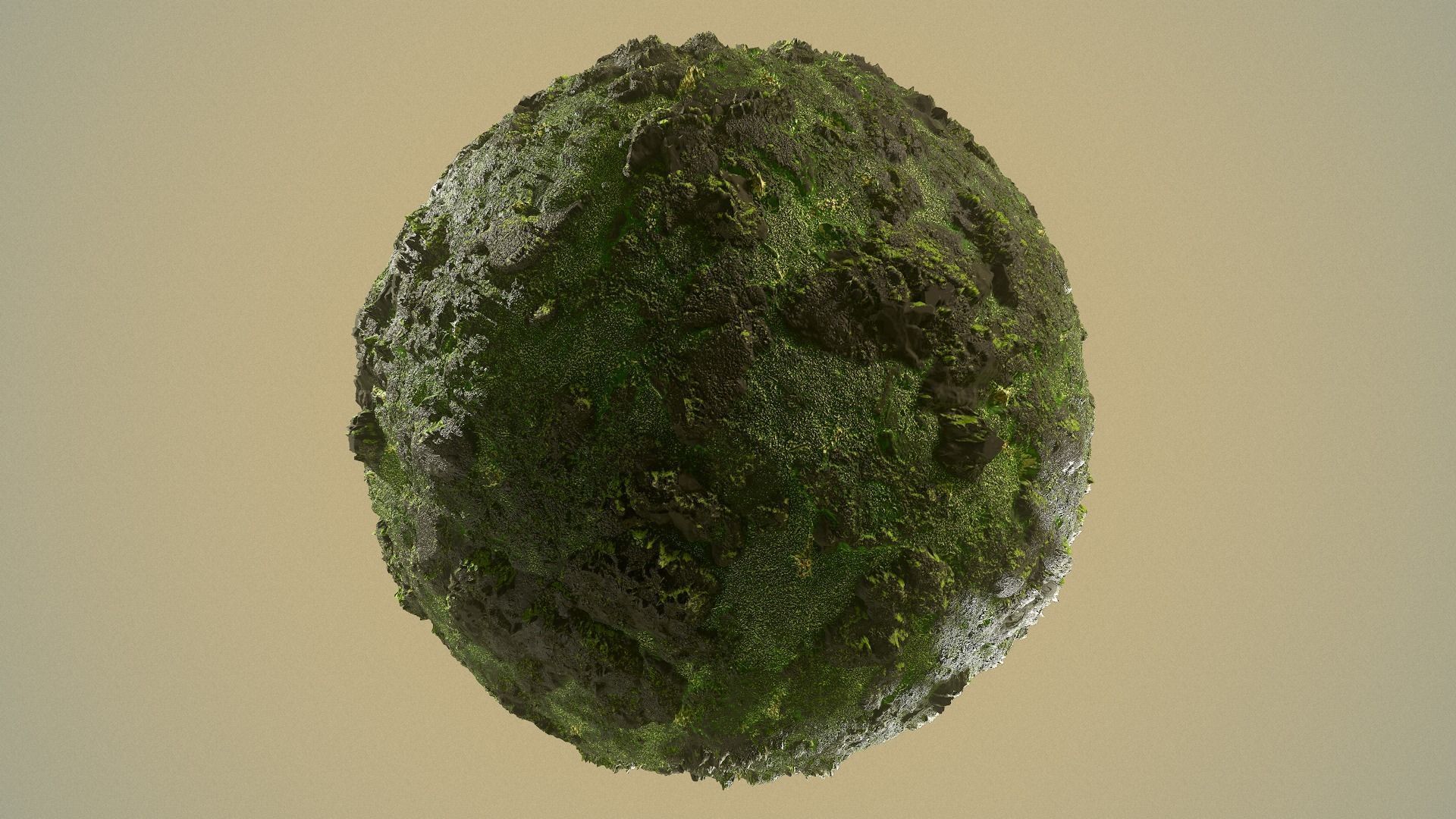 PBR Mossy Rock Ground Terrain Seamless Material Texture Texture_1