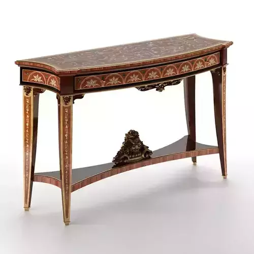 CONSOLLE ornate console table with marble top