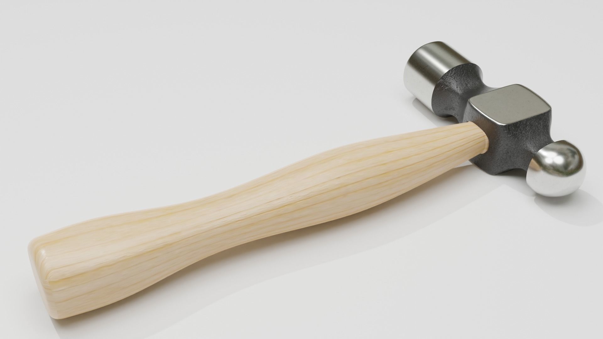 Ball Peen Hammer 3D model_3