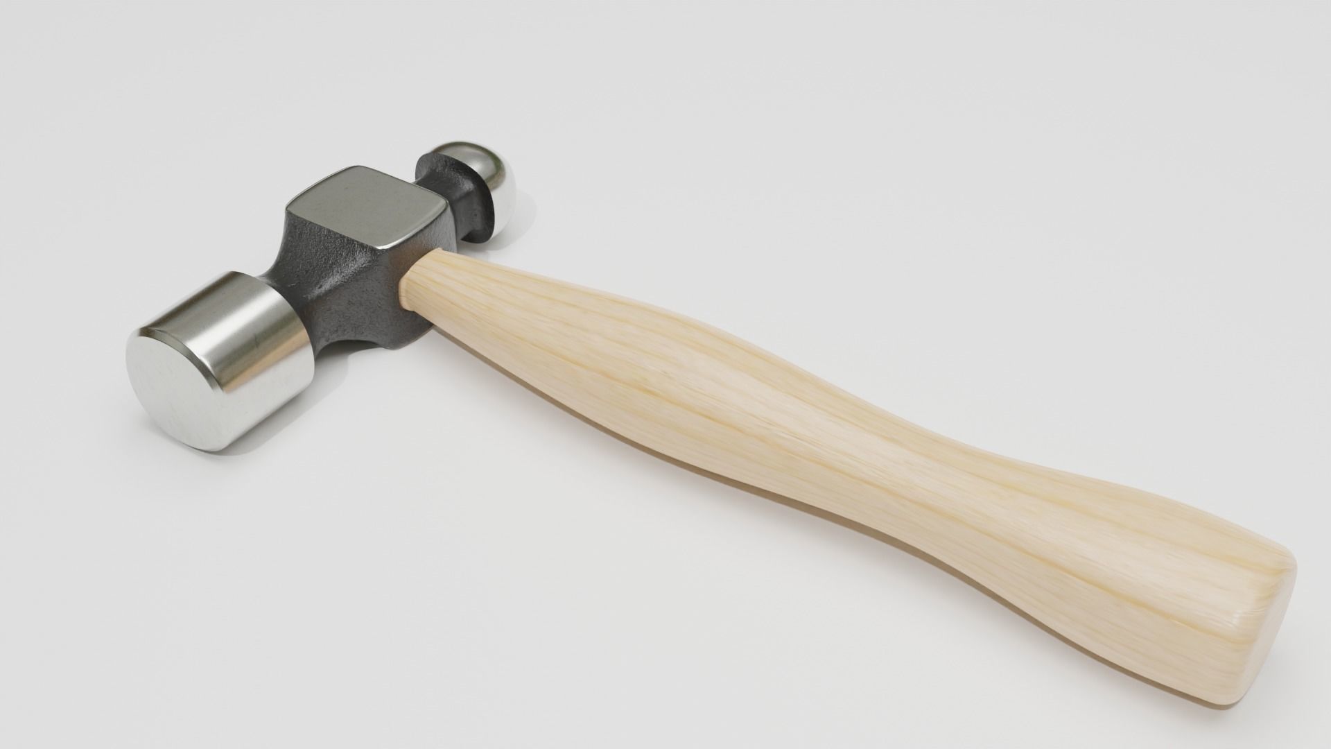 Ball Peen Hammer 3D model_2