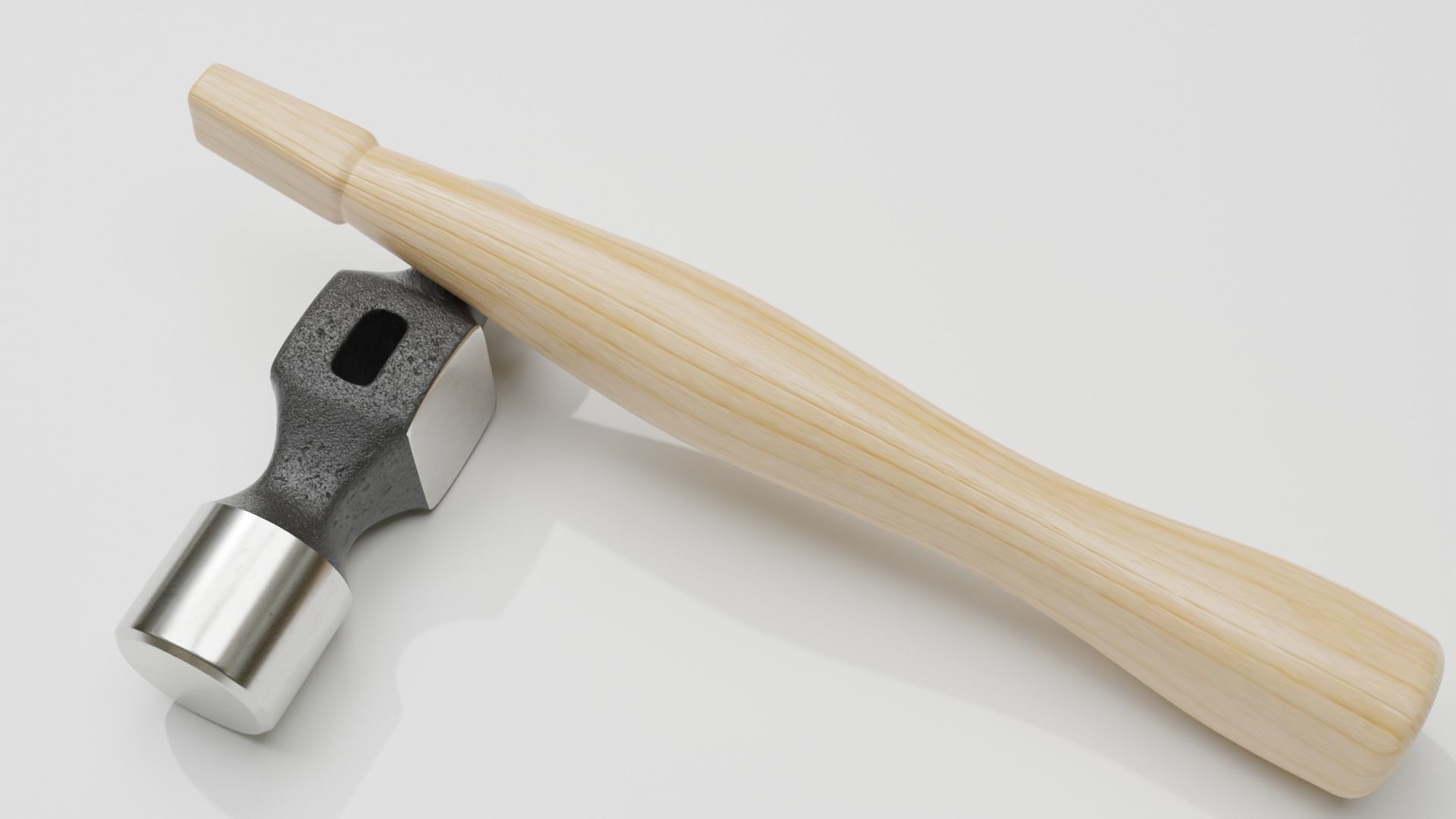 Ball Peen Hammer 3D model_1