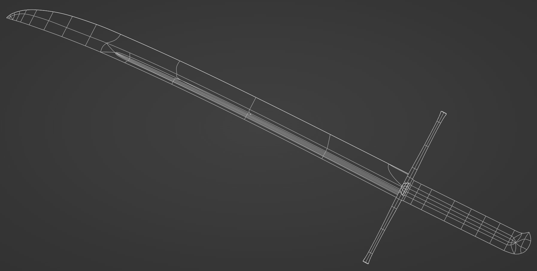 Kriegsmesser or Messer - Historical German Sword Low-poly 3D model_5