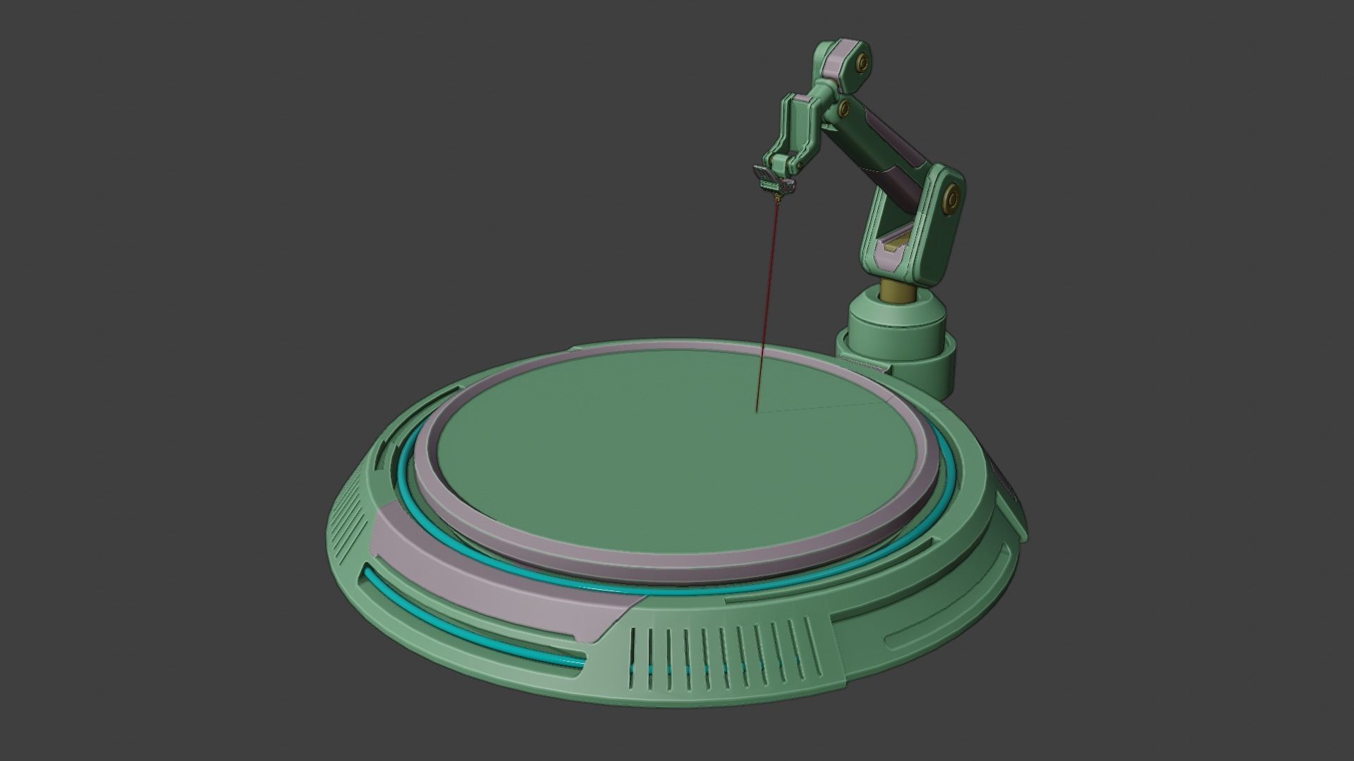 Sci-fi Laser Cutter 3D model_5