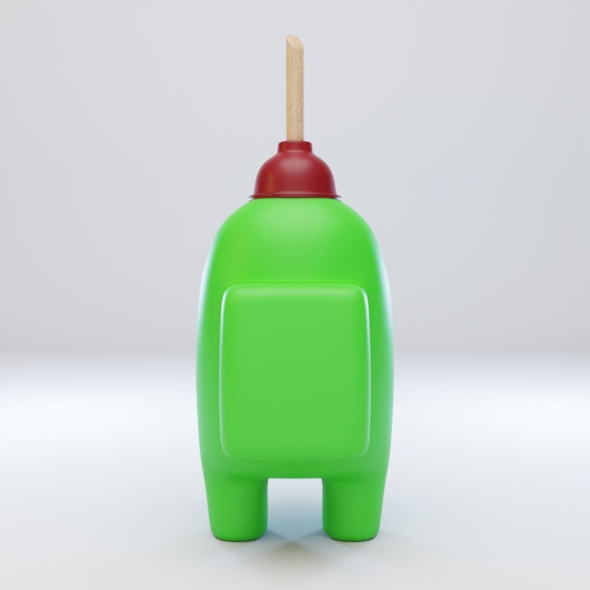 Among Us Plunger Character 3D model_5